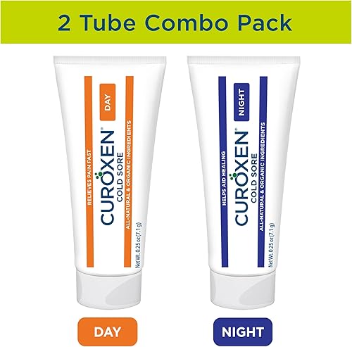 Miniatura 4 de Paquete combinado de alivio del herpes labial día y noche, ungüento para el herpes labial, uso diario y nocturno, alivio del herpes labial durante