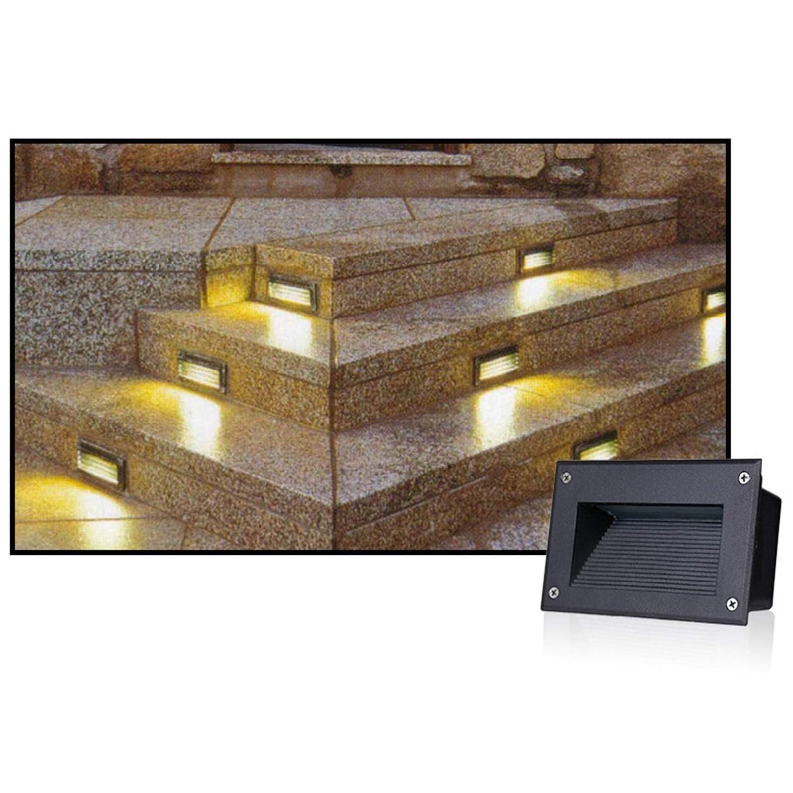 3W LED Applique Incasso Luci Da Parete Luci Per Scale Luci Per Gradini (bianco Caldo) Lampada Da Comodino Alluminio Illuminazione E Luci Decorative 4 | Leroy Merlin - Foto 8