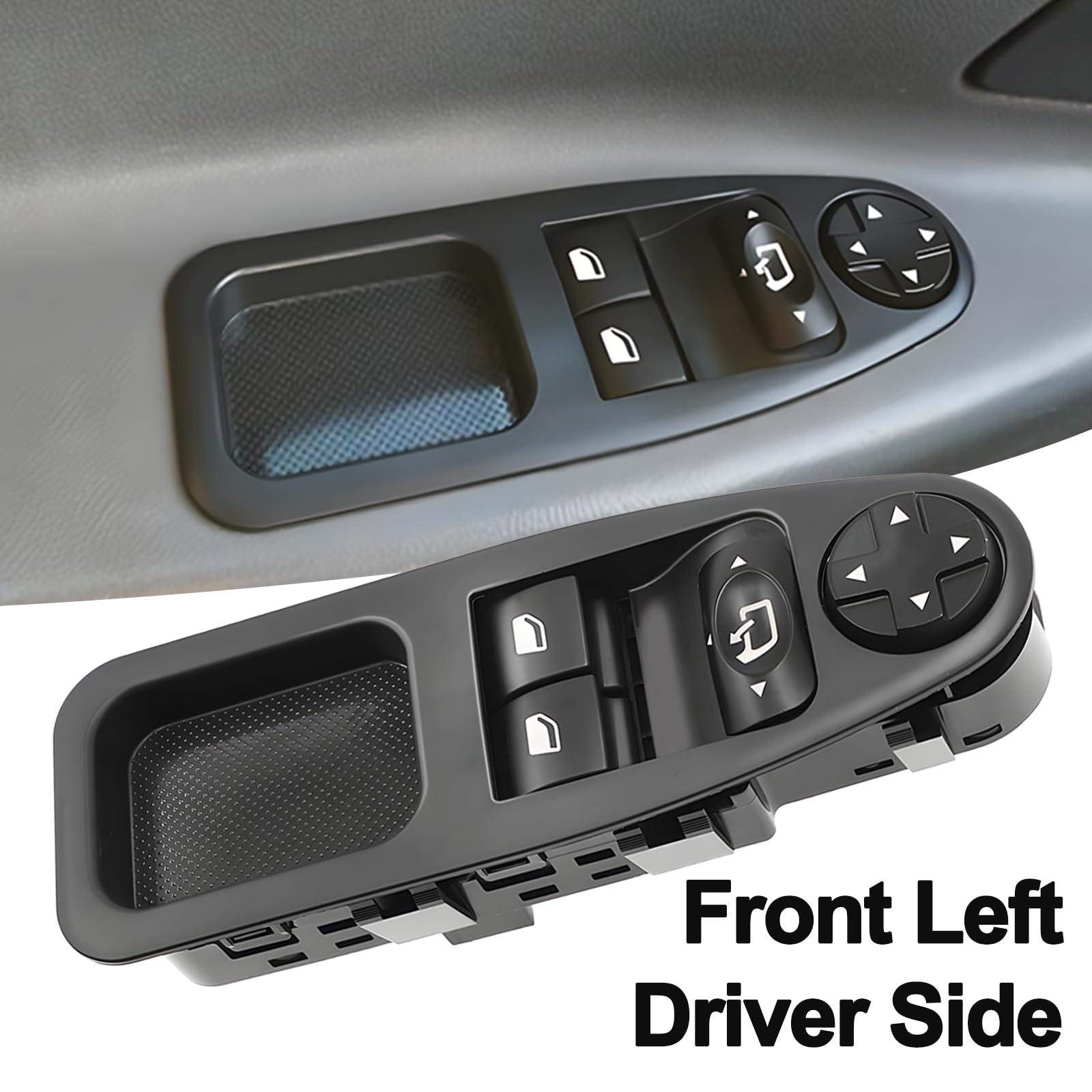 KAOLALI 6554.ZJ Pulsante Alzacristalli 13 pin compatibile con Citroen Jumpy Dispatch，compatibile con Peugeot Expert Master, compatibile con Fiat Scudo 2007-2016