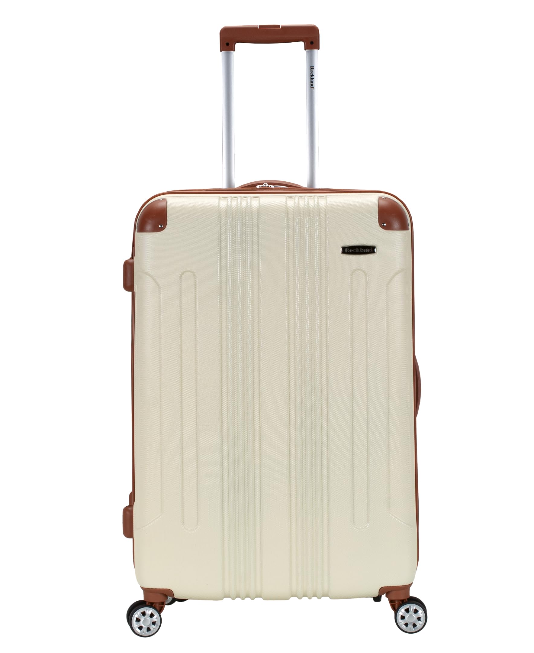 Rockland 3-teiliges erweiterbares Hardside Spinner Gepäckset weiß, Weiß