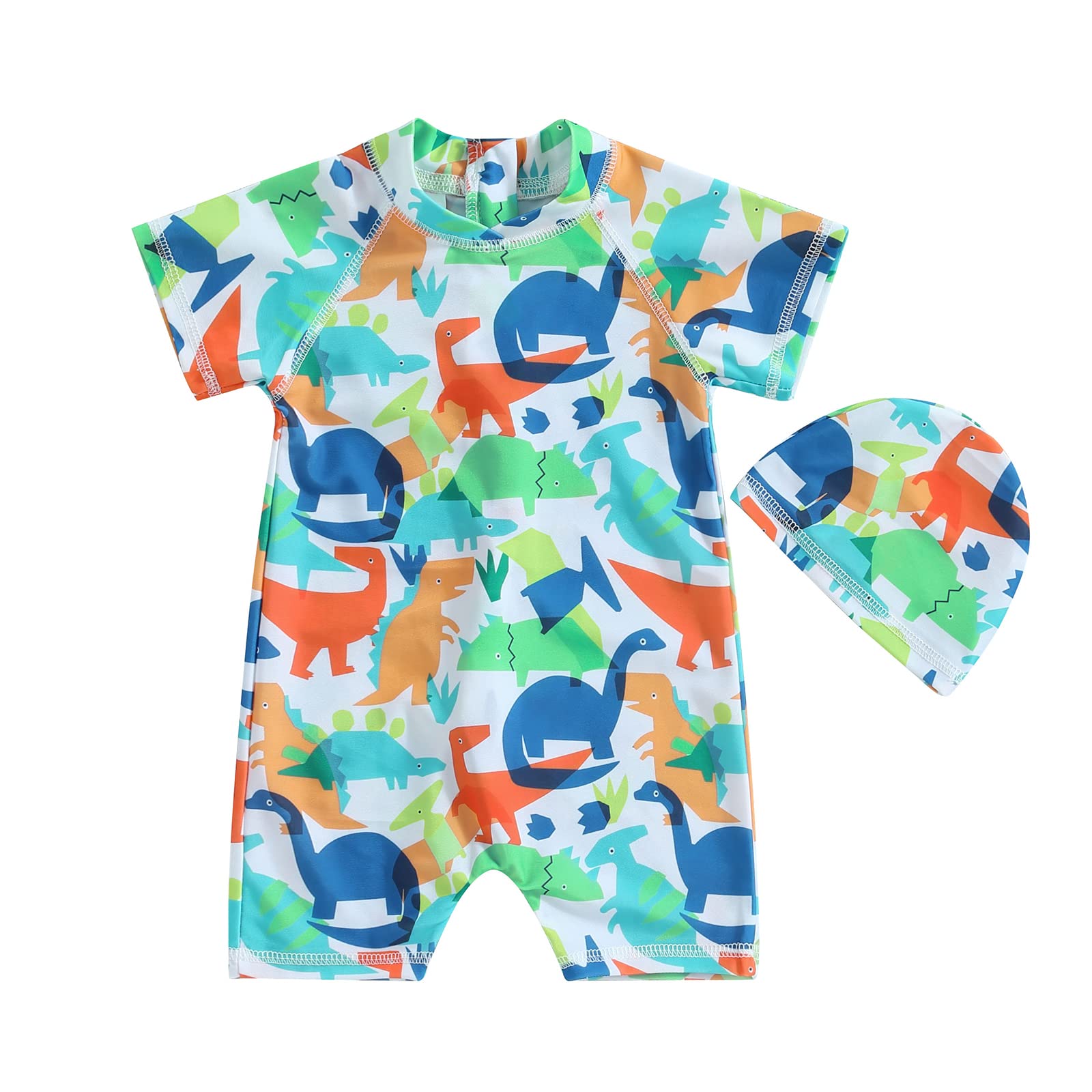 Baby Boy Swimming Costume Baby Swimsuit 3 6 12 18 Months Infant Toddler Boys Swimwear Rash Guard Zipper One Piece Short Sleeve Beach Bathing Suits Wetsuit — view 13