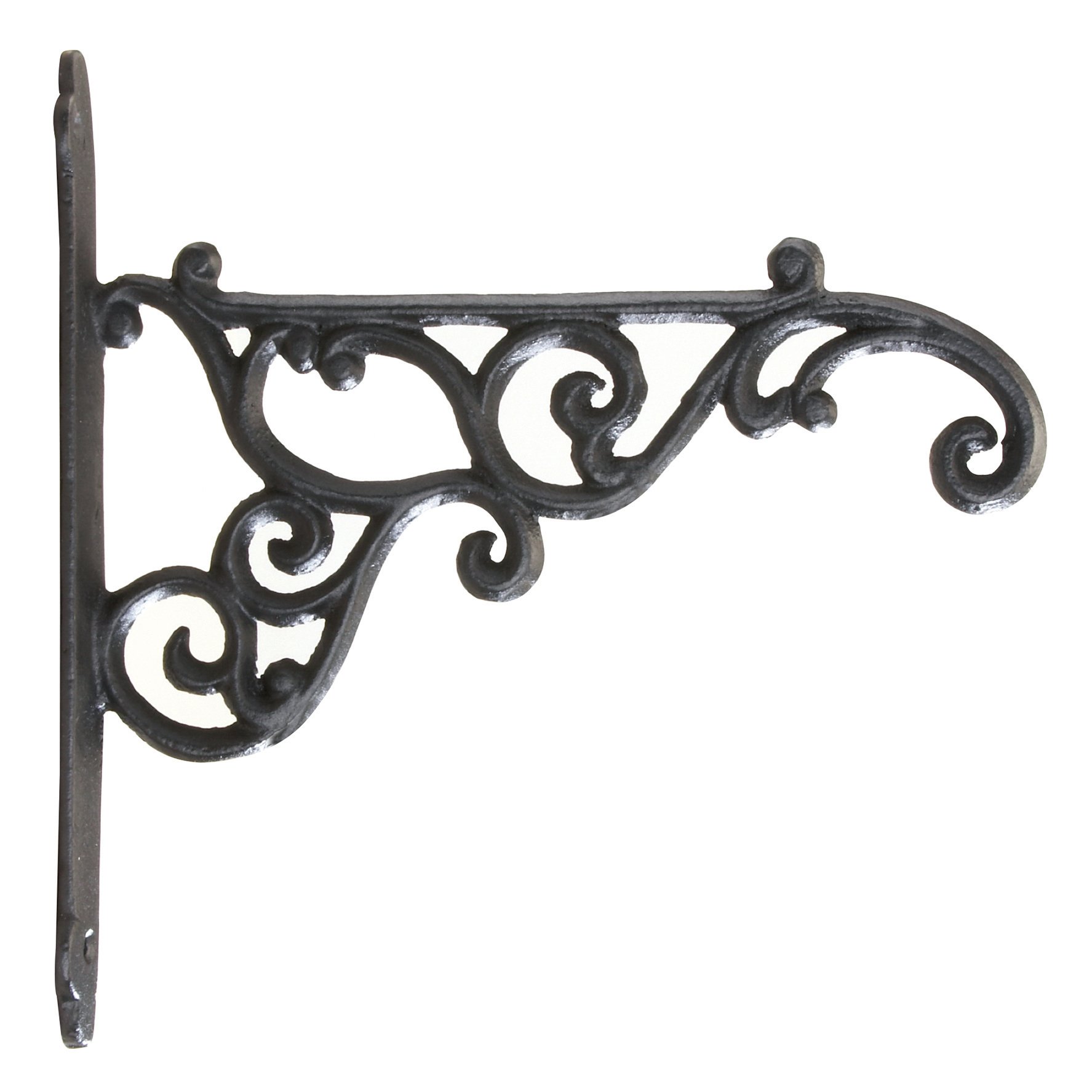 Amertec 968bl crochet suspension plante extérieur noir support mural lanterne