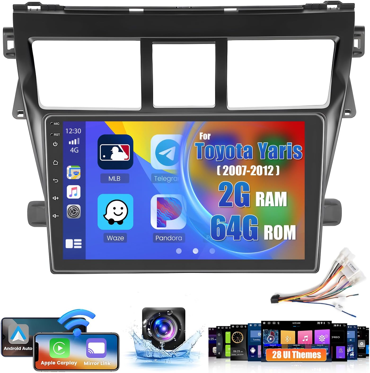 4G 64G Android 13 Autoradio voor Toyota RAV4 2007-2012 9 Inch
