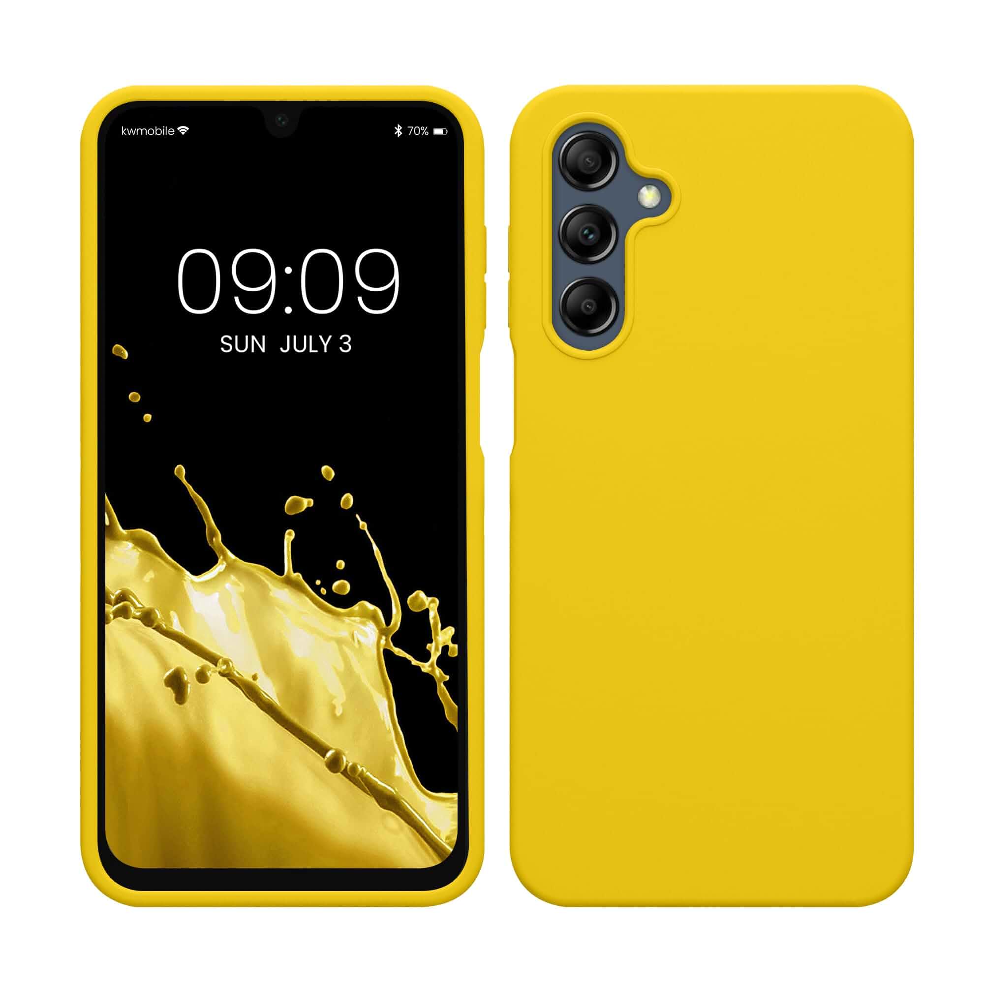 kwmobile Case Compatible with Samsung Galaxy A16 5G Case - TPU Silicone Phone Cover with Soft Finish - Radiant Yellow