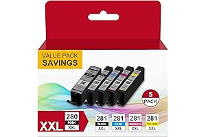 ECHALLENGE CLI-281XL Black, Cyan, Magenta & Yellow 4 Ink Pack