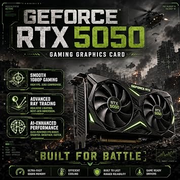 Gaming PC Desktop Computer i7 11700F up to 4.9GHz, RTX 5050 8GB GDDR6