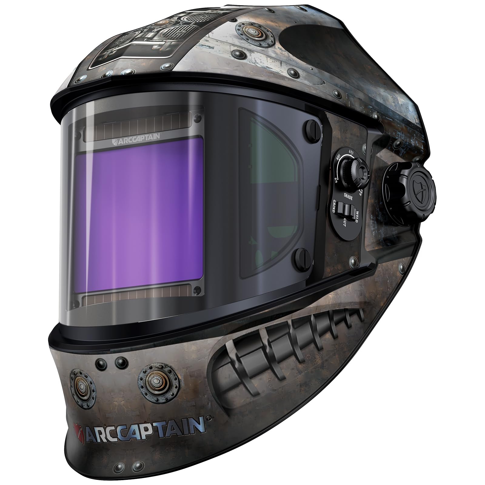 ARCCAPTAIN Welding Hood, 180° Panoramic View Auto Darkening Welding Helmet