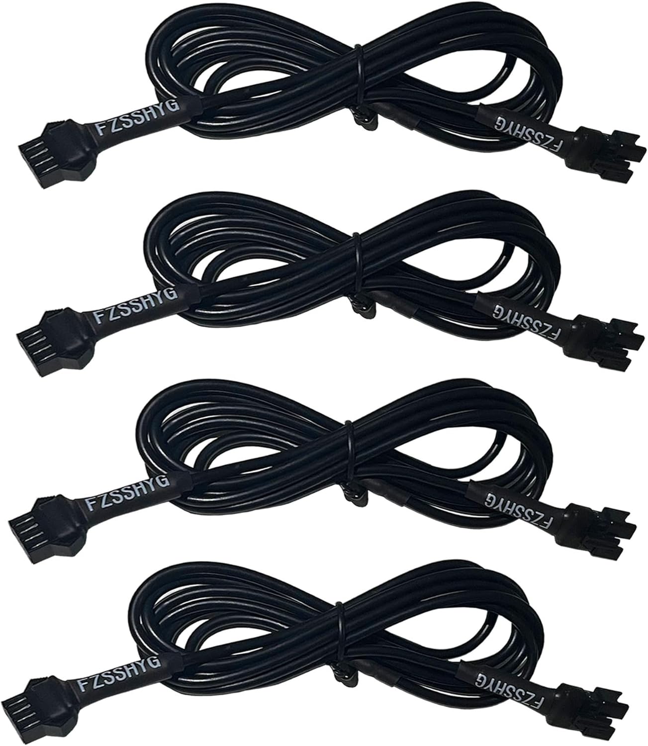 8Pcs 60in Extension Cords RGB 4 Feet Extension Cables for Rock Lights Motorcycle LED Light Kit Underglow Neon Accent Light Strips