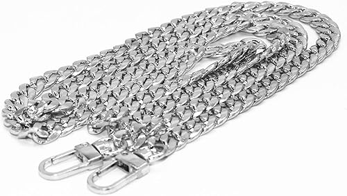 Miniatura 11 de Weichuan - Correa plana de hierro para bolso de mano, 47 pulgadas, accesorio para bolsos, correa de hombro cruzada, correa de repuesto, con 2 Dorado