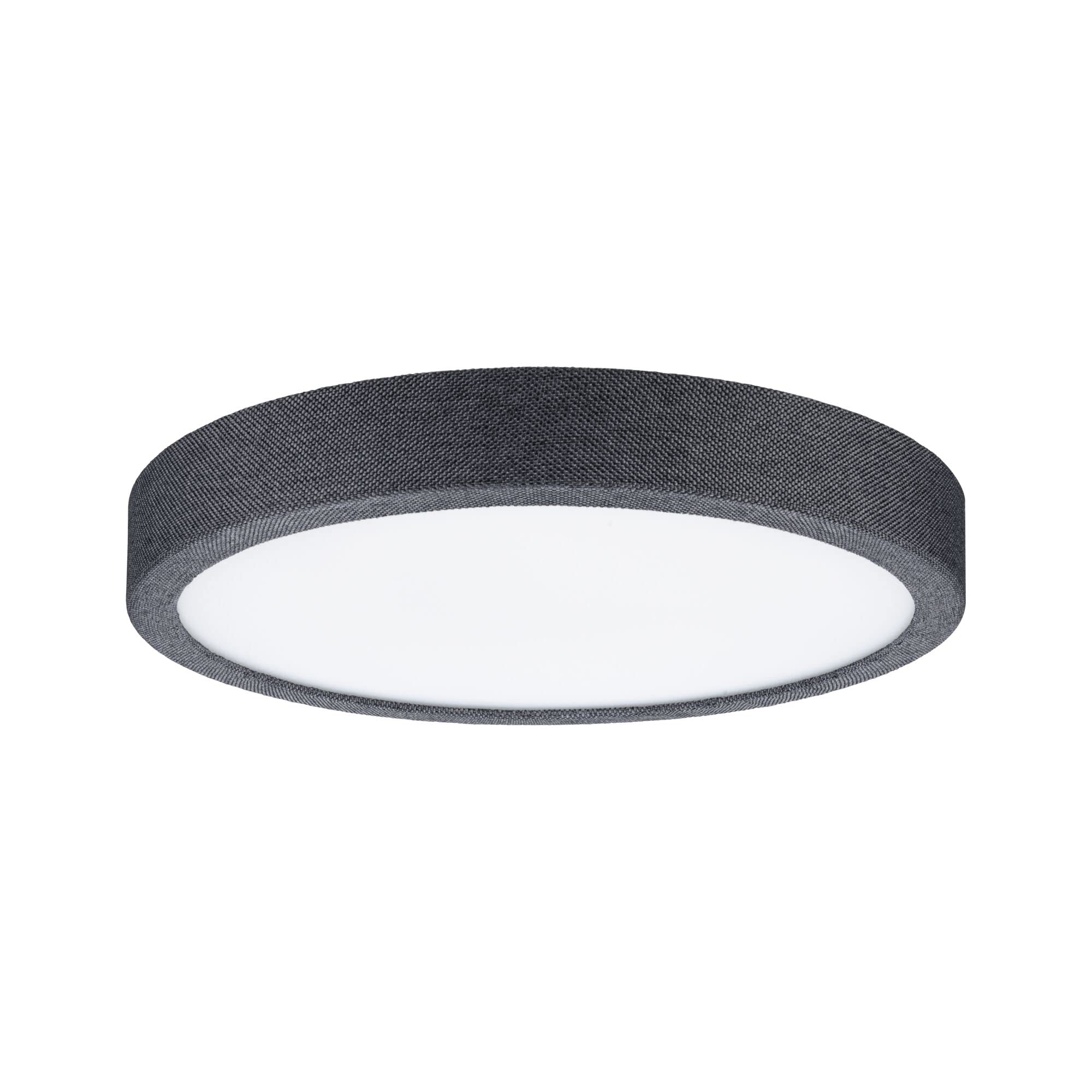 Paulmann 71055 LED Panel Cosara rund 15W IP44 1300lm 300mm Deckenleuchte in Dunkelgrau Kunststoff/Stoff 4000K Badleuchte