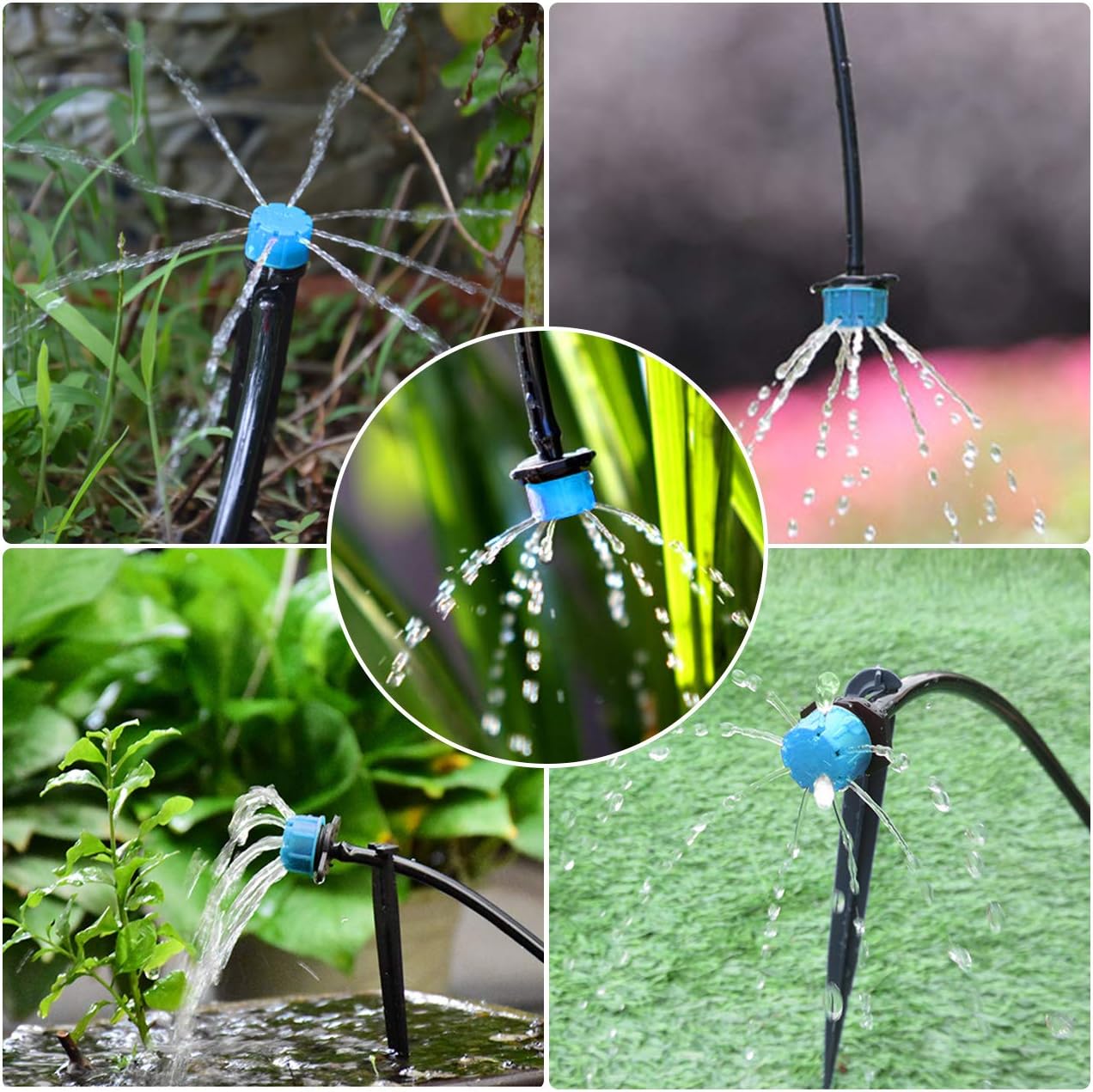 Bearbro Garden Irrigation System,130ft/40M Drip Irrigation,Automatic Micro Irrigation Kits,1/4" Blank Distribution Tubing Hose+Adjustable Nozzle Great for Garden Greenhouse, Flower Bed,Patio,Lawn : Patio, Lawn & Garden