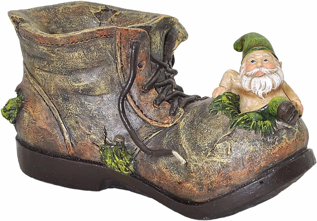 Gnome on Shoe Garden Planter
