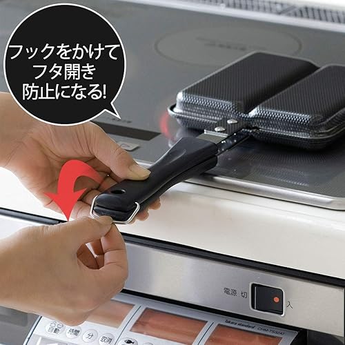 Miniatura 4 de Shimomura Kihan Tsubame Sanjo - Sandwichera caliente, doble, fabricada en Japón, hierro, compatible con inducción, quemaduras en las orejas,