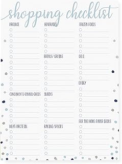 Graphique Large Magnetic Notepad, Shopping Checklist – 150 Sheets, 6” x 8” – “Shopping Checklist”, Sticks to Any Magnetic Surface, Perfect for Shopping and Grocery Lists, Makes a Great Gift