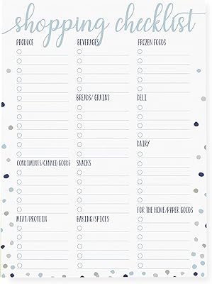 Graphique Large Magnetic Notepad, Shopping Checklist – 150 Sheets, 6” x 8” – “Shopping Checklist”, Sticks to Any Magnetic ...