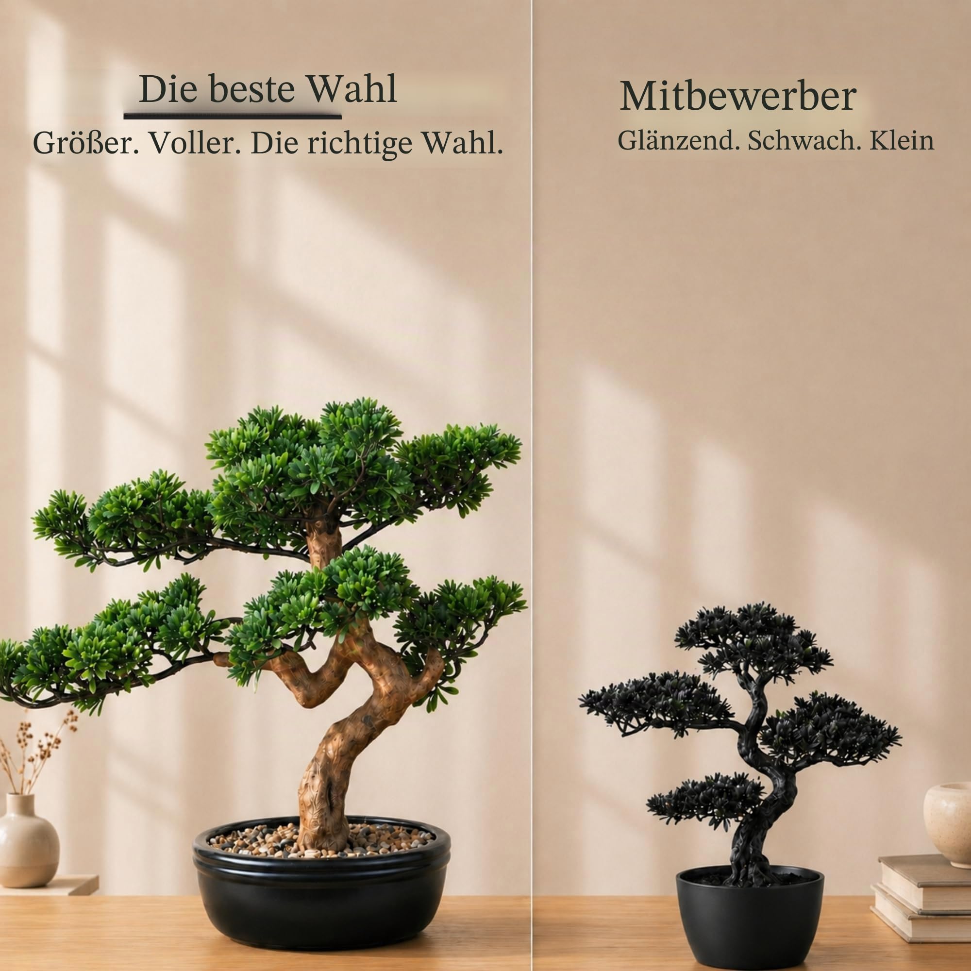 Künstlicher Bonsai-Baum, 40,6 cm hoch, mit realistischem Holz und Keramiktopf, künstliche Pflanzen, Wacholder, Kiefer, Zen, Kunstpflanzen für Zuhause, Schlafzimmer, Büro, Badezimmer,