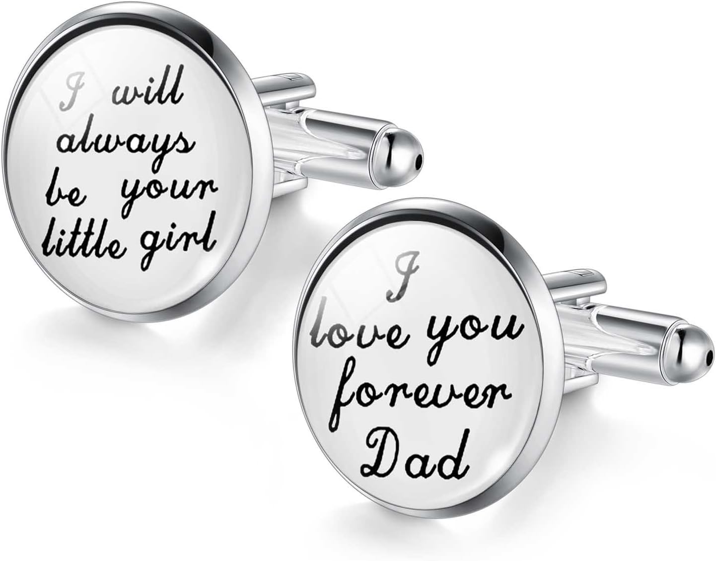 JIAYIQICufflinks for Dad Sweet Words Cufflinks for Men
