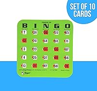 Vista 3 de Regal Bingo - Tarjetas de bingo a granel con ventanas deslizantes - Tarjetas reutilizables de bingo con impresión grande para adultos y grupos Verde