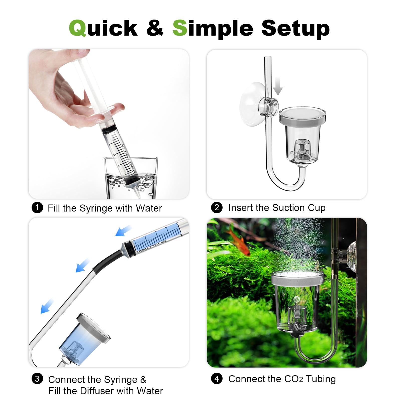 FZONE CO2 Diffuser - Fine Bubbles & Check Valve -6 FZONE CO2 Diffuser - Fine Bubbles & Check Valve -6