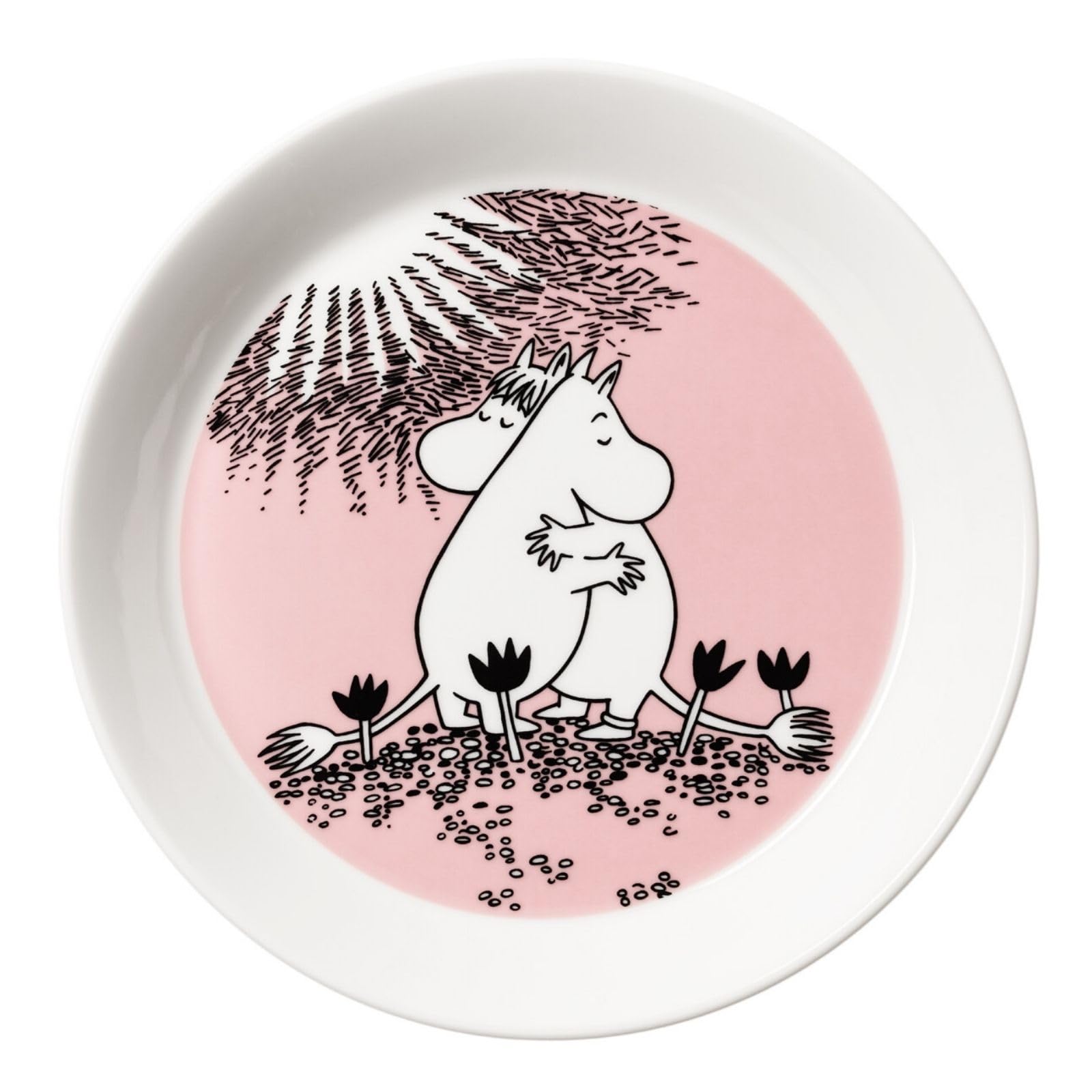 Arabia Moomin Classic Love 30th Anniversary Plate Pink 7.5in Boxed