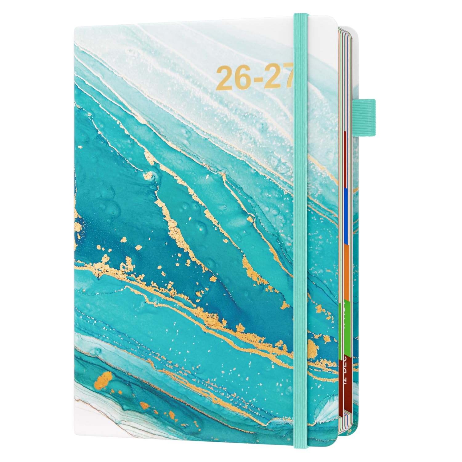 Sailingvan Academic Diary 2026-2027 Page A Day A5, July 2026 - June 2027, 26-27 Mid Year Diary with Colorful Tabs, 400 Pages 80-gsm Paper, 2 Bookmarks, Pocket - 2026-27 Planner for Teachers, Students