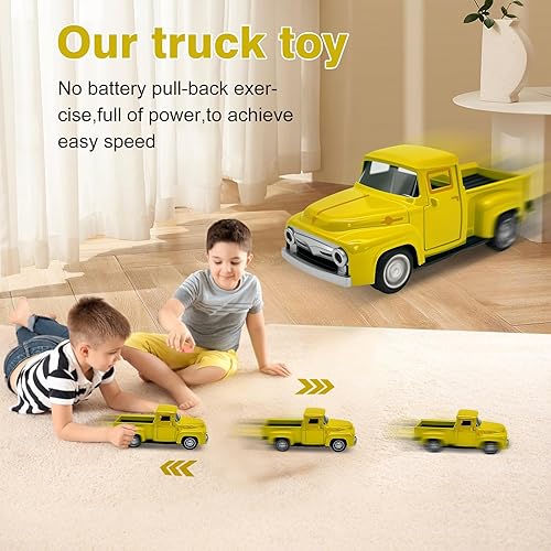 Miniatura 9 de AGSIXZLAN Camión rojo de juguete para niños y niñas de 3-4-5-6-7-8-9-10-11-12 años, los camiones pueden conducir, automóvil de aleación 132, la