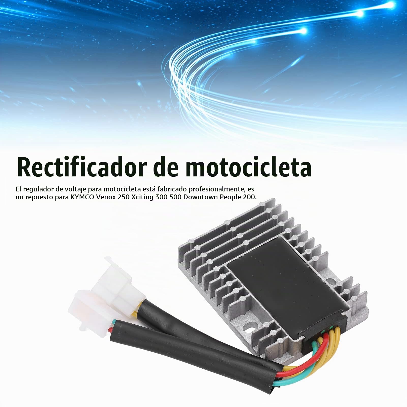 Regulador de Voltaje, Estabilizador de Voltaje para Motocicleta, Reemplazo de Aluminio para KYMCo Venox 250 Xciting 300 500 Downtown People 200