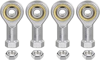 uxcell 4pcs SI5TK PHSA5 M5 Female Rod End Bearing M5x0.8 Right Hand Thread, Self-Lubricating Joint Rod Ends, Includes Jam Nut