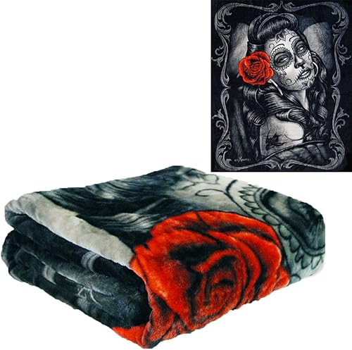 Manta de felpa – Jaded – Cama Queen 79 x 95 pulgadas – Edición especial manta de piel sintética para camas, sofá, picnic, camping