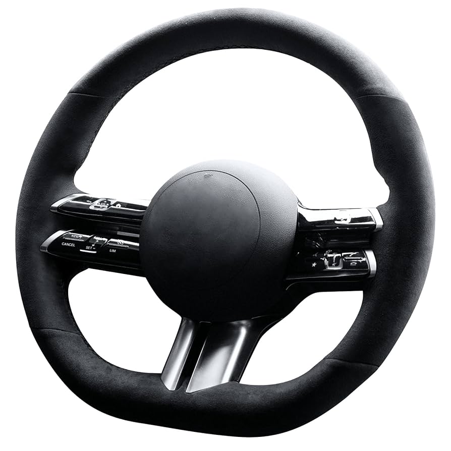 Amazon | Alfanxi ハンドステッチ アルカンターラ ハンドル