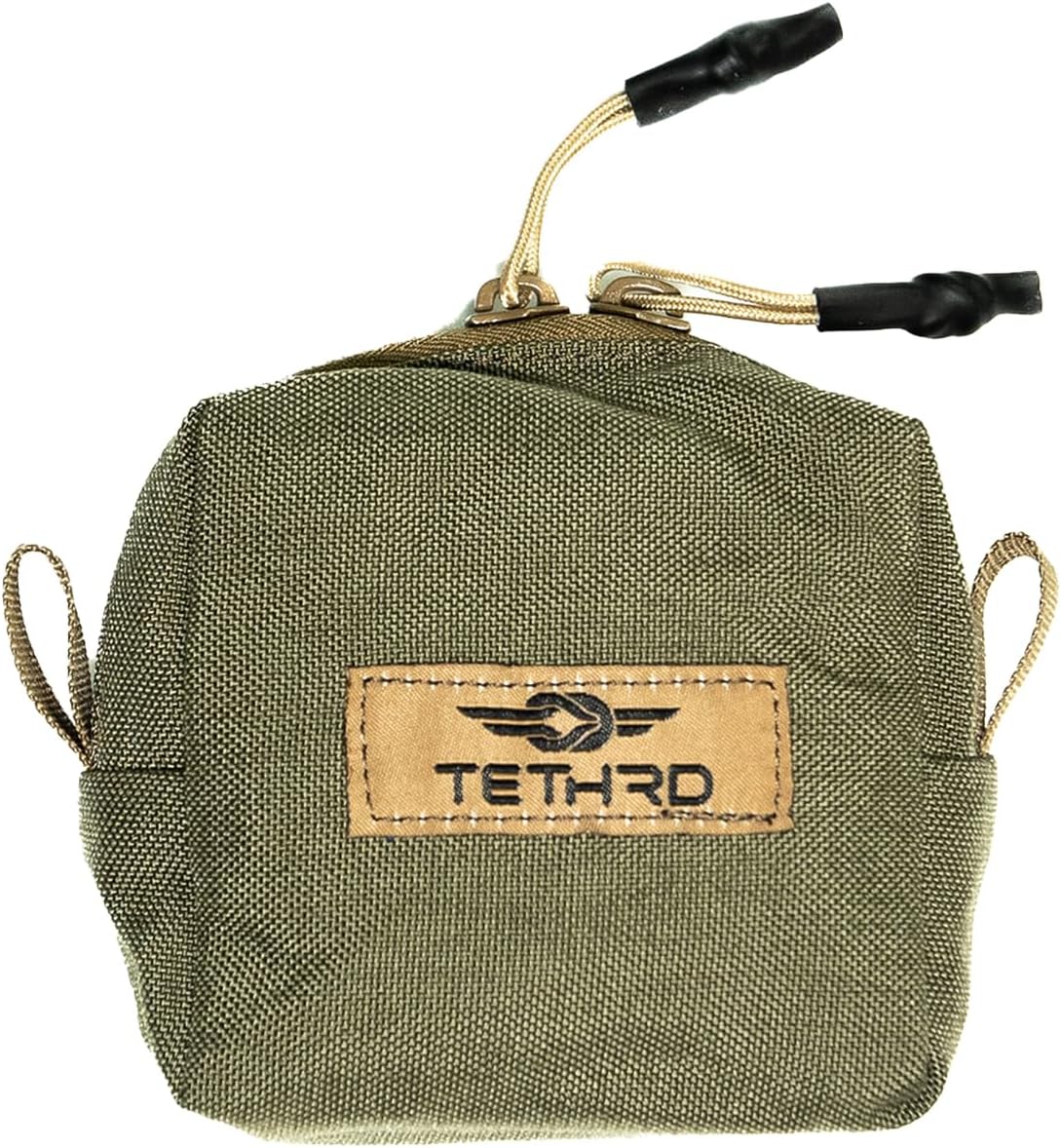 Tethrd Molle Pouch with Malice Clips - Laser Cut Molle - Durable Construction - Attach to Hunting Saddle, Backpack, or Any Outdoor Gear