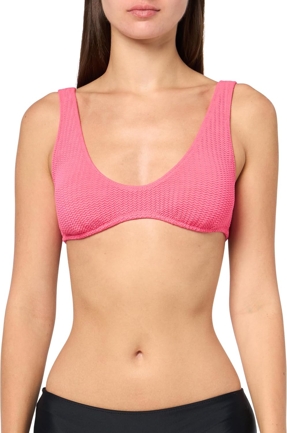 Seafolly Women's Over The Shoulder Tie Back Scoop Front Bikini Top Swimsuit