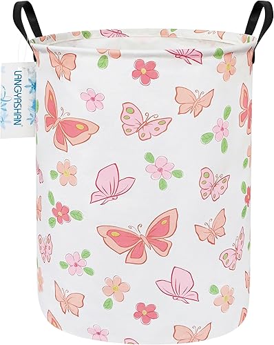 Miniatura 142 de LANGYASHAN Contenedor de almacenamiento, cesta organizadora plegable de tela de lona para ropa sucia, contenedores de juguetes, cestas de regalo, Un