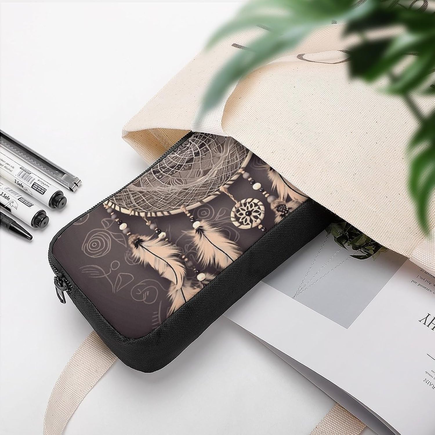Dream Catcher1 Pencil Pouch Soft Large Capacity Pencil Case image 5