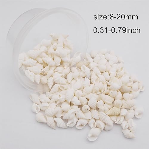 Miniatura 3 de Cerca de 250 piezas de conchas blancas en espiral de playa naturales de concha marina para manualidades, mini caracola, concha de mar para hacer