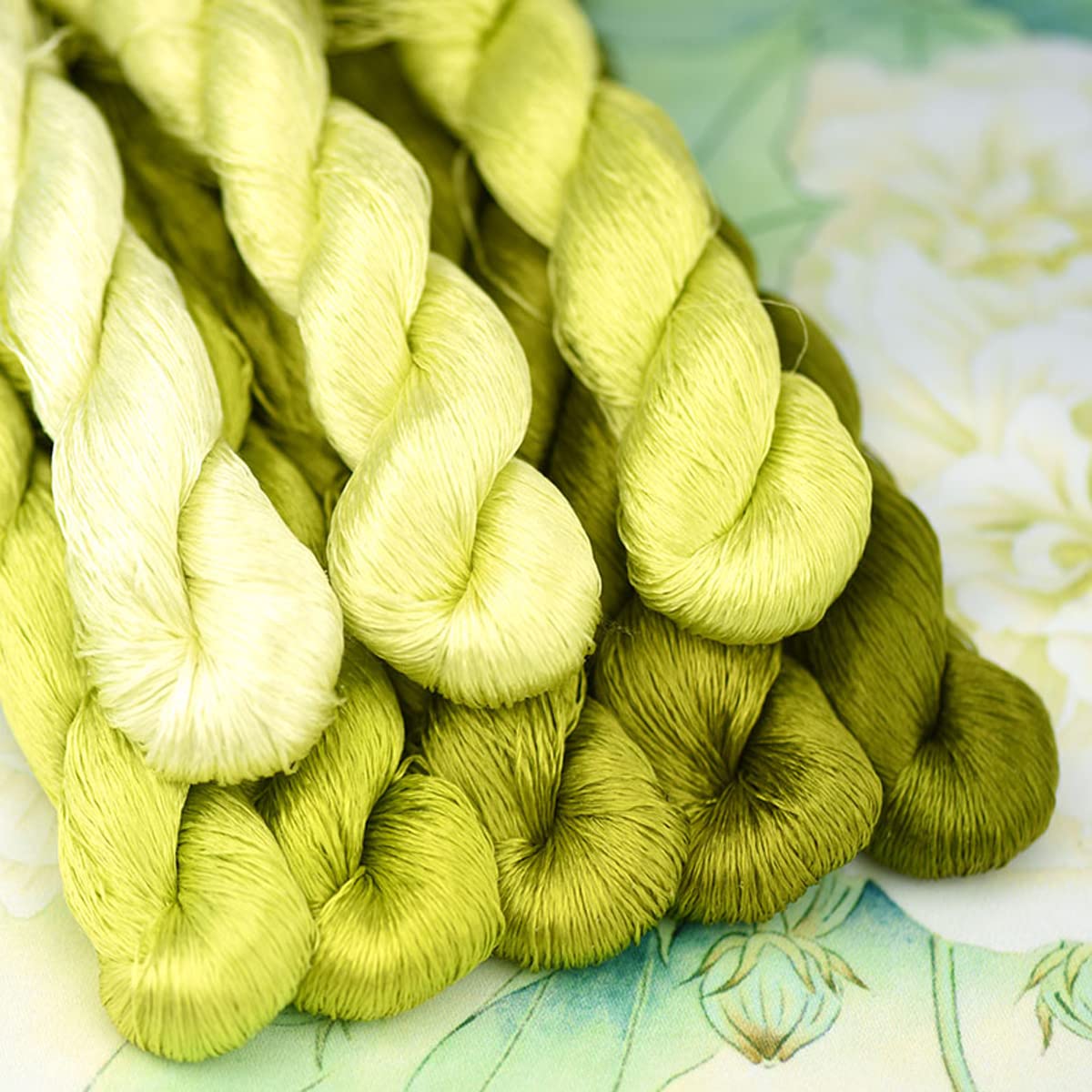 MINGGUXIUYI Natural 100% Silk Thread, Handmade Embroidery Thread, Silk Embroidery Thread 880 Metres, 8 Colors (99) - Image 3