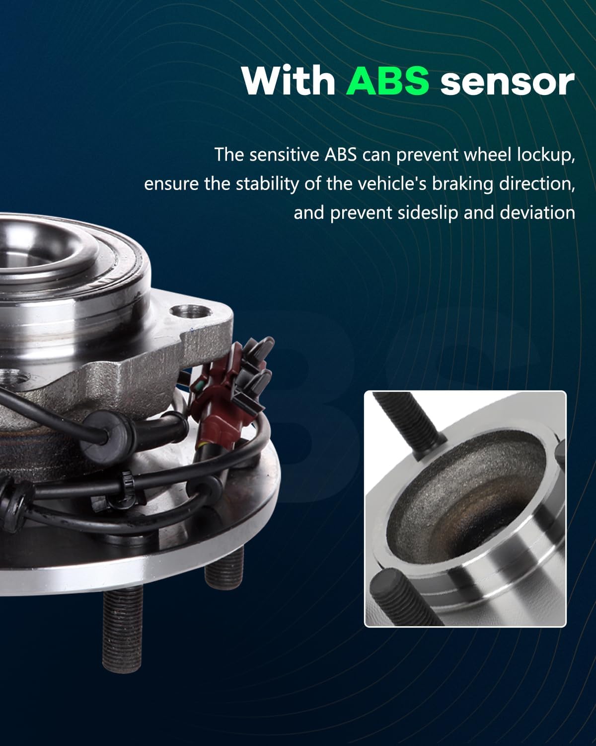 SCITOO 1 x Rear Wheel Bearing and Hub Assembly 2004-2010 For INFINITI QX56,2005-2012 For Nissan Armada,2004 For Nissan Pathfinder,Armada,ABS 6-Lug 3.5L 5.6L 541004