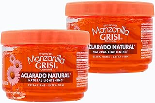 Manzanilla Grisi Chamomile, Styling Hair Gel, Keep your Hairstyle, brighten Naturally, Non-Alcohol Non-Residues 2-Pack of 14 Oz Jars.