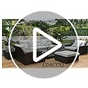 Image of 6PCS Outdoor Patio Furniture Sets,Garden Conversation Wicker Sofa Set,and Patio Sectional Furniture Sofa Set with Coffee Table for Lawn, Backyard, and Poolside (Black and Offwhite)