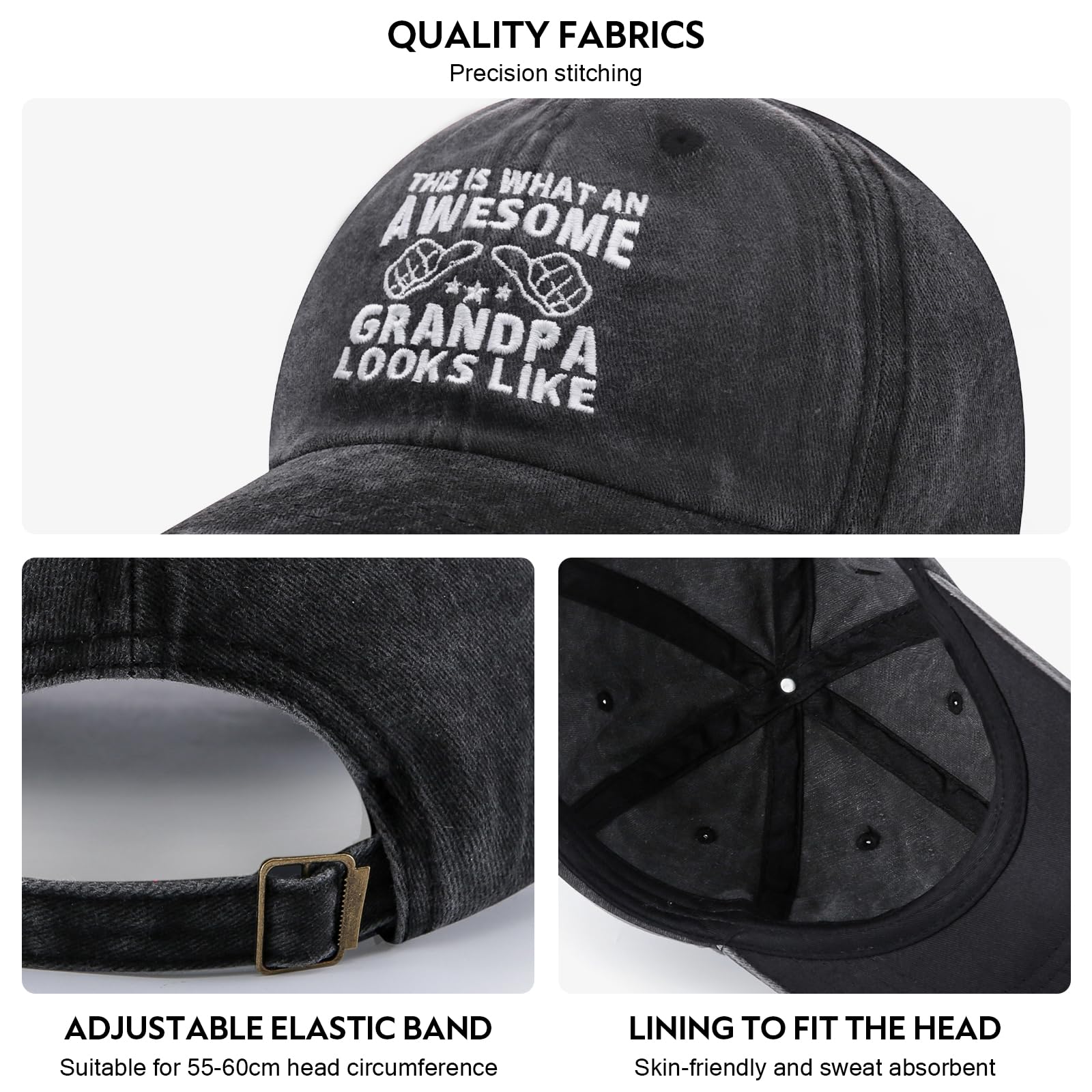 Grandpa Gifts - Hats for Men, Birthday Fathers Grandparents Gifts for Grandfather