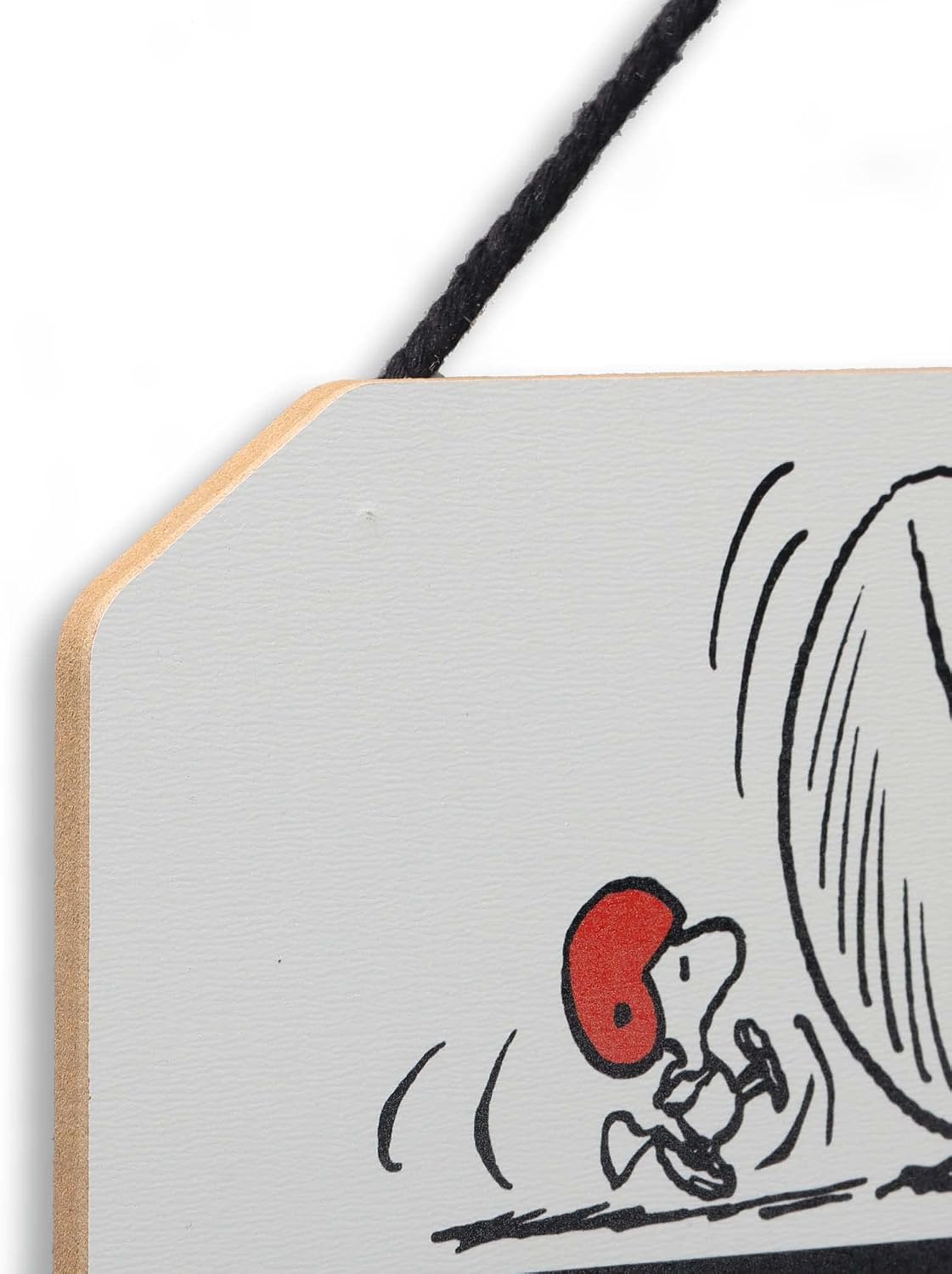 Peanuts Go Big Woodstock Kicking Football Hanging Wood Wall Decor - Cute Peanuts Sign for Kids' Bedroom or Game Room