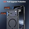 Funda magnética SUPFINE para iPhone 17 Pro Negro | Incluye protector de pantalla, mate translúcido, compatible con MagSafe, resistente a caídas de grado militar, protectora robusta a prueba de golpes 7