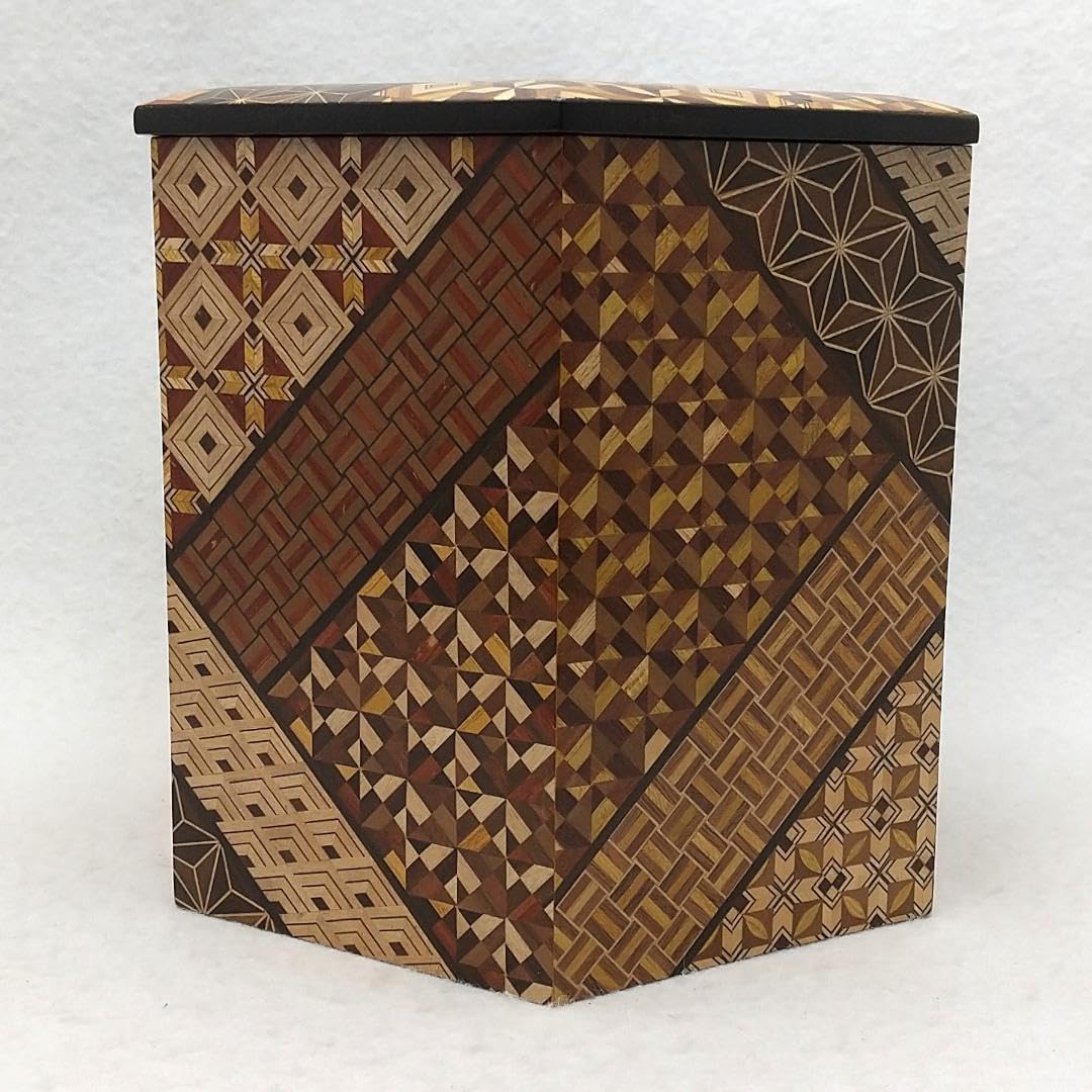 箱根寄木細工 六角ごみ箱 Amazon｜箱根 寄木細工 小寄木 ごみ箱 ダストボックス くず入れ 六角