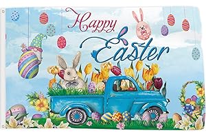 Probsin Easter Flags 3x5 Ft | Decorate with Jovial Easter Accouterments