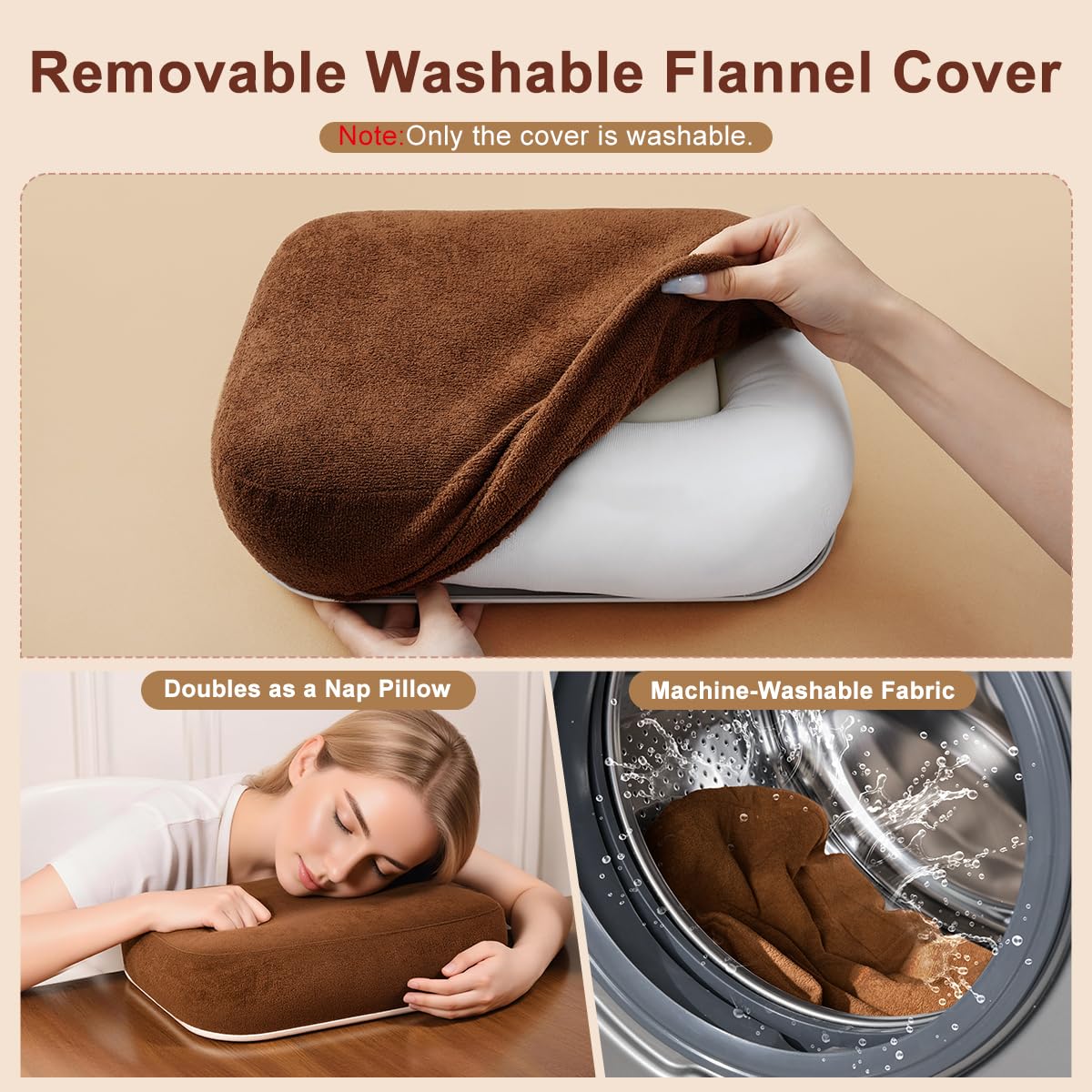 Tablet Pillow Stand,Phone Holder for Bed,Laptop Lap Desk with Snack Bowl,360° Rotating Clip Compatible with 4.7-13" iPad/Kindle/Phone,11-15" Laptop,Hands-Free Reading and Relaxation on Bed(): Wood Grain