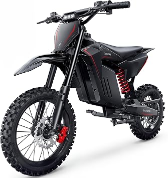 Skeri Electric Dirt Bike for Teens, 3200W Electric Motorcycle with Mid-Drive Motor, 37MPH Top Speed, 48V 21Ah Battery, Electric Bike for Adults with Hydraulic Disc Brakes, Dual Suspension