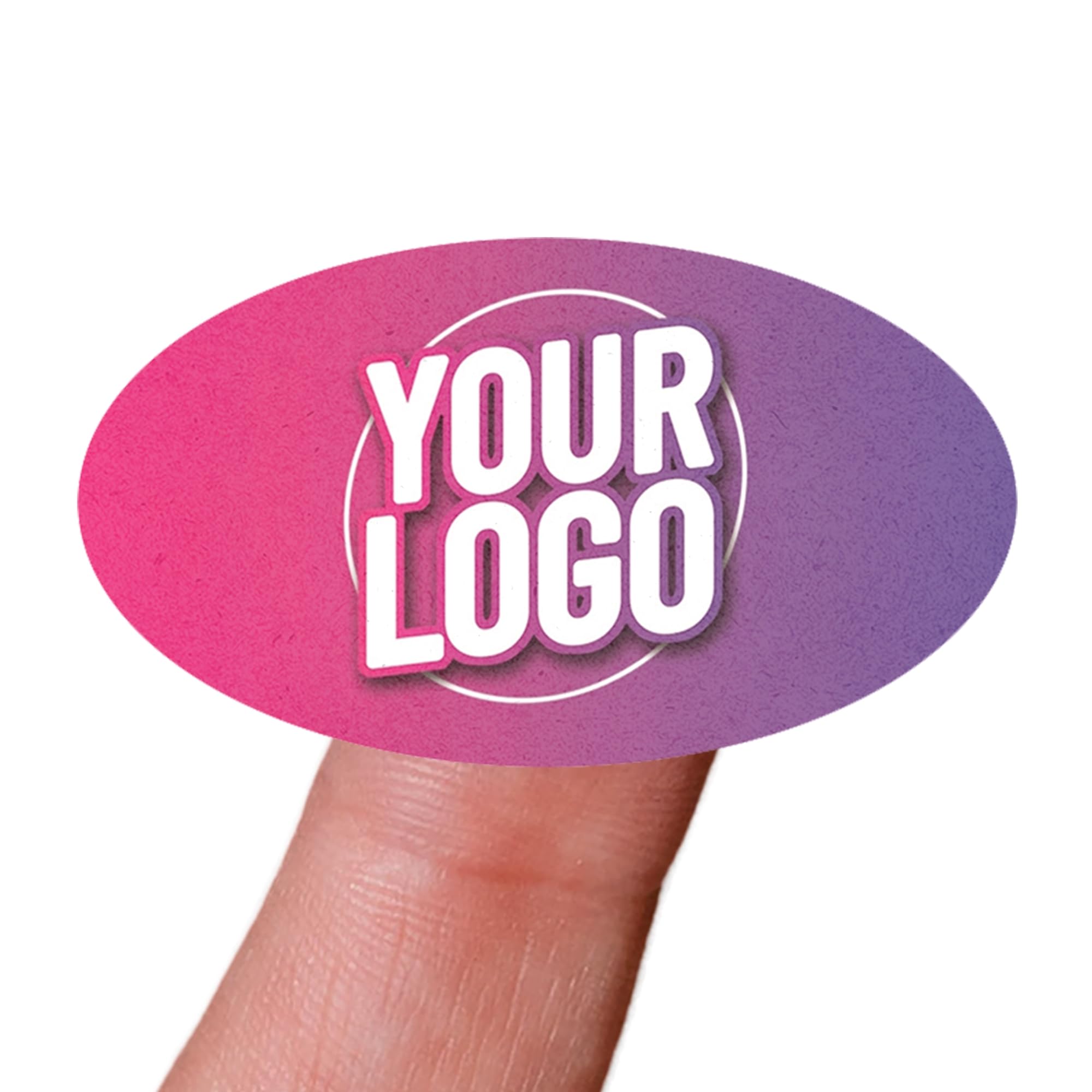 Personalised 60mm x 34mm Oval Stickers - Custom Logo Labels - Label - Company Branding Sticker - Packaging - Thank You Seals (High Gloss, 168 Labels (8 Sheets)) โ image 1