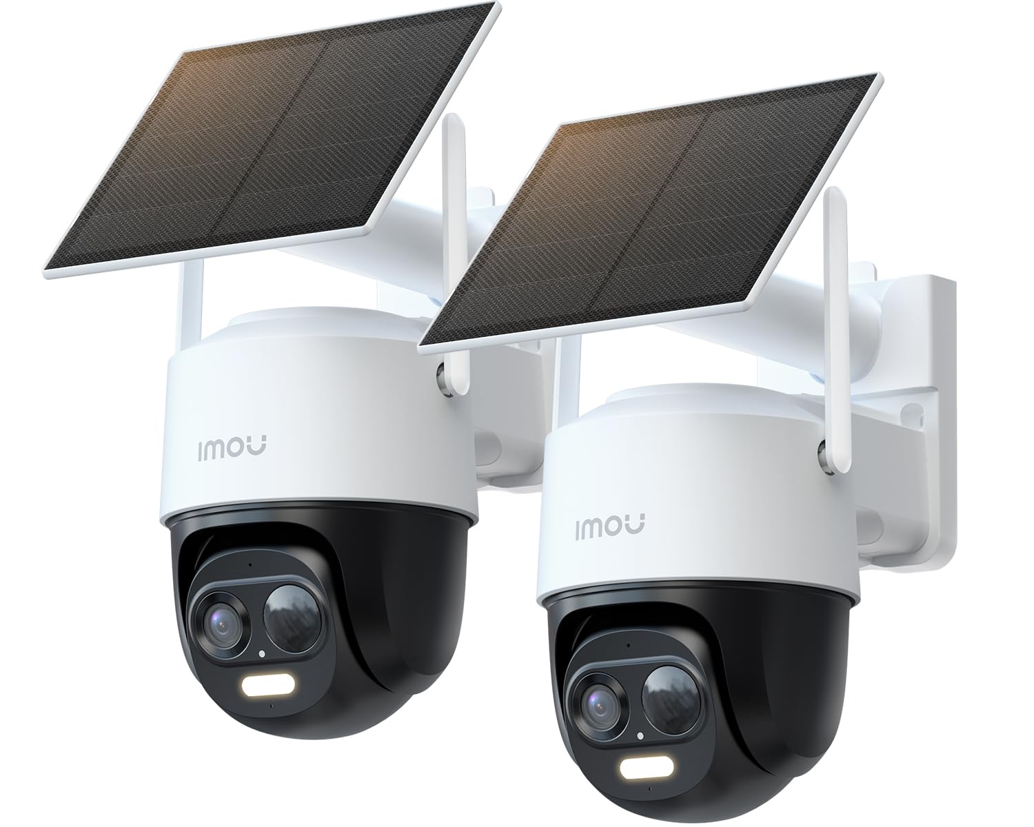 Imou Telecamera Esterna 2K con Pannello Solare, 360°PTZ WiFi Batteria 5000mAh, Rilevamento Umani/Veicoli PIR con Allarme Sirena, Visione Notturna a Colori, Audio Bidirezionale, IP65, Pack2