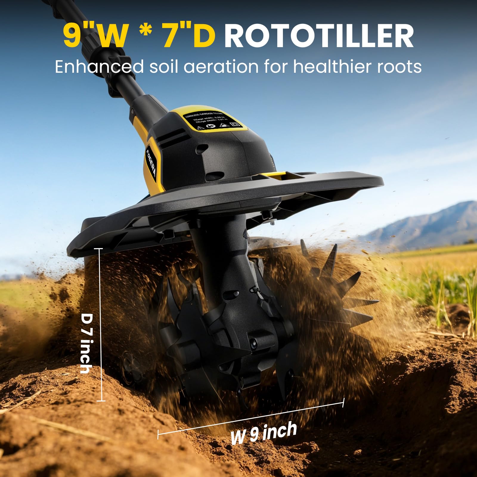 Cultivador inalámbrico compatible con batería DEWALT de 20 V MAX (solo herramienta)