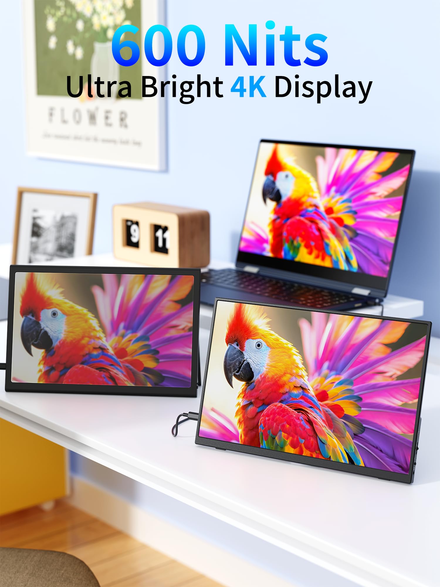 Amazon.com: MAGICRAVEN 4K Portable Monitor, 13.3